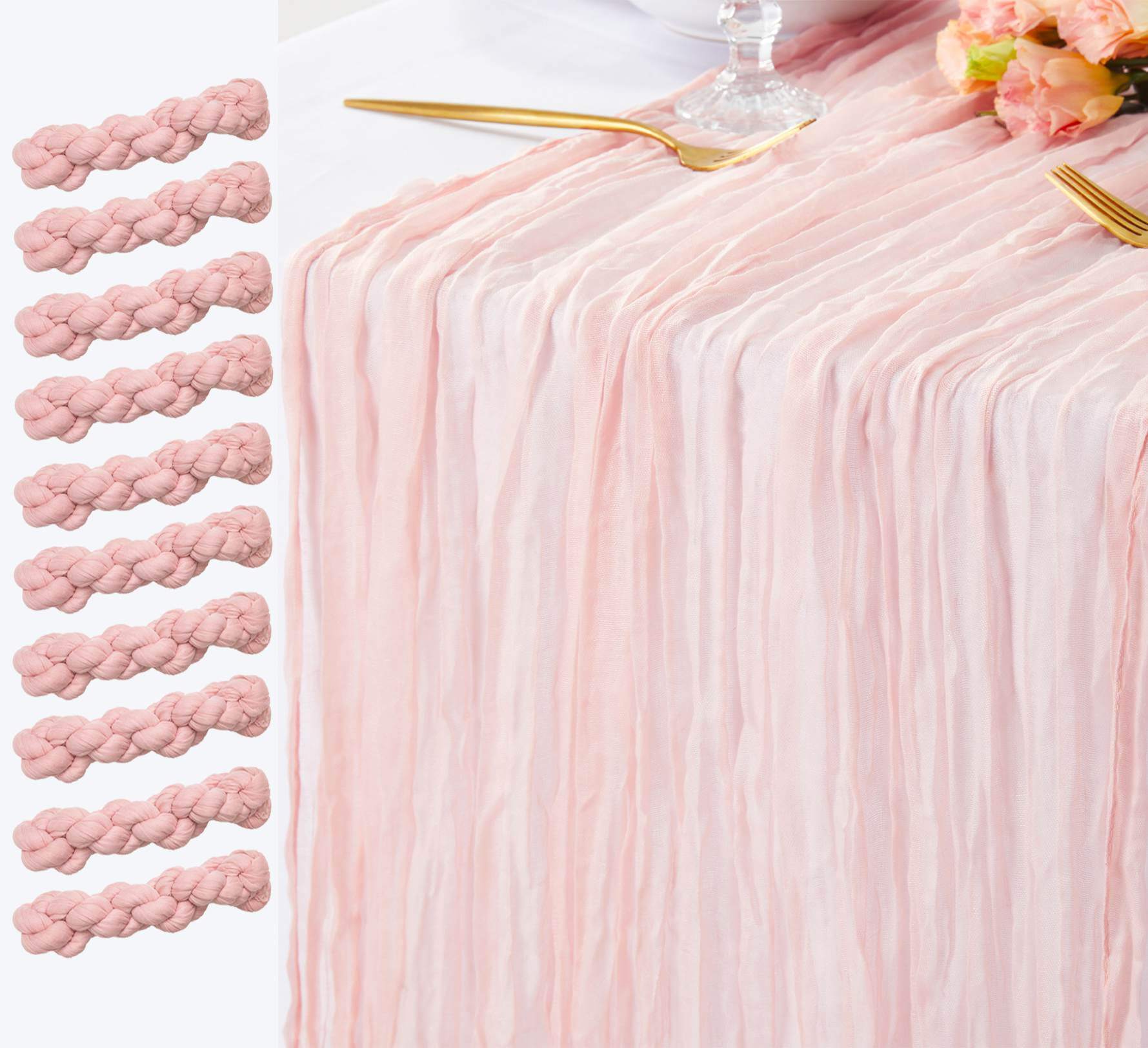 Anickal Black Cheesecloth Table Runner 13.3ft Boho Gauze Cheese Cloth Table Runner Rustic Sheer Runner 160inch Long for Wedding Bridal Baby Shower Birthday Party Cake Table Decorations